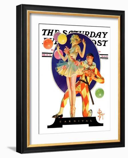 "Carnival," Saturday Evening Post Cover, February 25, 1933-Joseph Christian Leyendecker-Framed Giclee Print