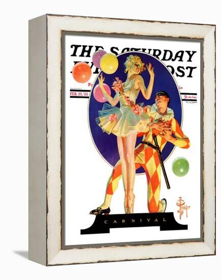 "Carnival," Saturday Evening Post Cover, February 25, 1933-Joseph Christian Leyendecker-Framed Premier Image Canvas
