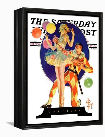 "Carnival," Saturday Evening Post Cover, February 25, 1933-Joseph Christian Leyendecker-Framed Premier Image Canvas