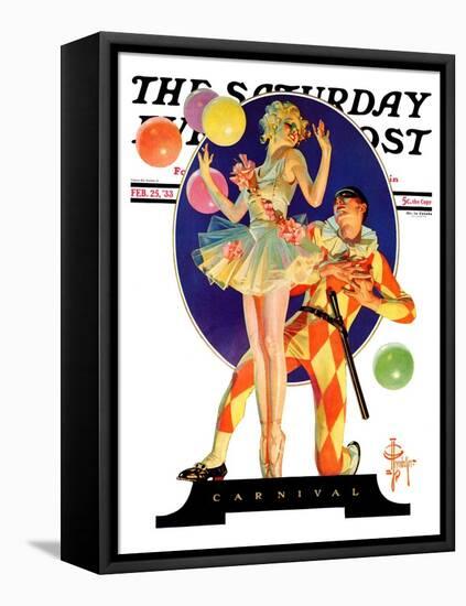 "Carnival," Saturday Evening Post Cover, February 25, 1933-Joseph Christian Leyendecker-Framed Premier Image Canvas