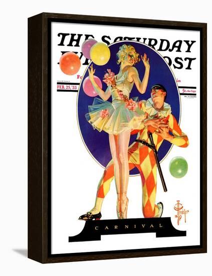 "Carnival," Saturday Evening Post Cover, February 25, 1933-Joseph Christian Leyendecker-Framed Premier Image Canvas