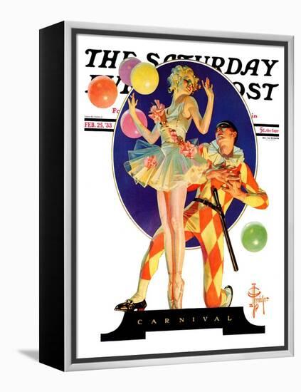 "Carnival," Saturday Evening Post Cover, February 25, 1933-Joseph Christian Leyendecker-Framed Premier Image Canvas