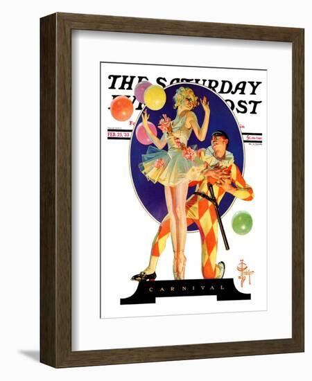 "Carnival," Saturday Evening Post Cover, February 25, 1933-Joseph Christian Leyendecker-Framed Giclee Print