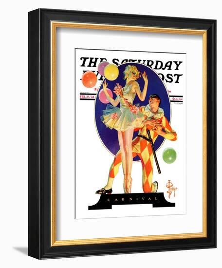 "Carnival," Saturday Evening Post Cover, February 25, 1933-Joseph Christian Leyendecker-Framed Giclee Print