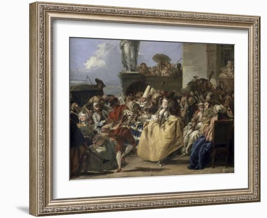 Carnival Scene, 18th Century-Giovanni Battista Tiepolo-Framed Giclee Print