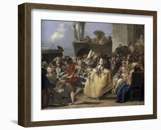 Carnival Scene, 18th Century-Giovanni Battista Tiepolo-Framed Giclee Print