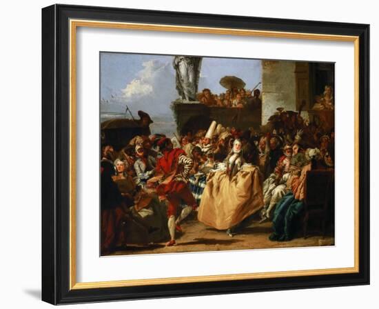 Carnival Scene (The Minue)-Giandomenico Tiepolo-Framed Giclee Print