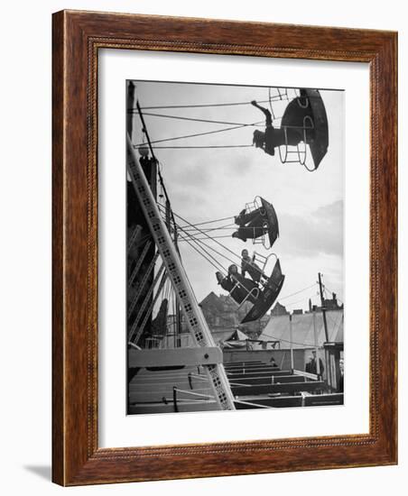 Carnival, Showing One of the Rides-Walter Sanders-Framed Photographic Print