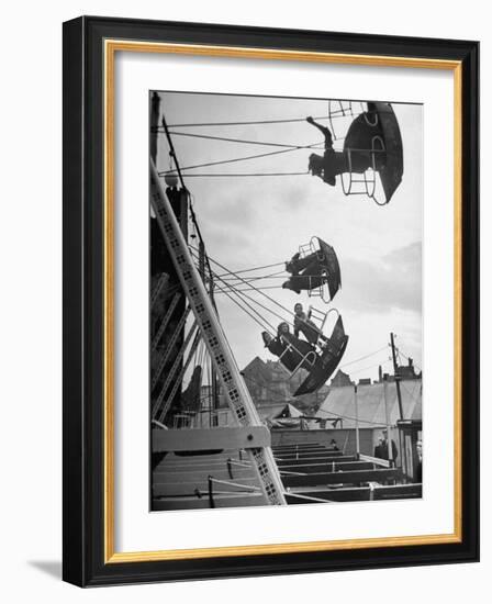 Carnival, Showing One of the Rides-Walter Sanders-Framed Photographic Print