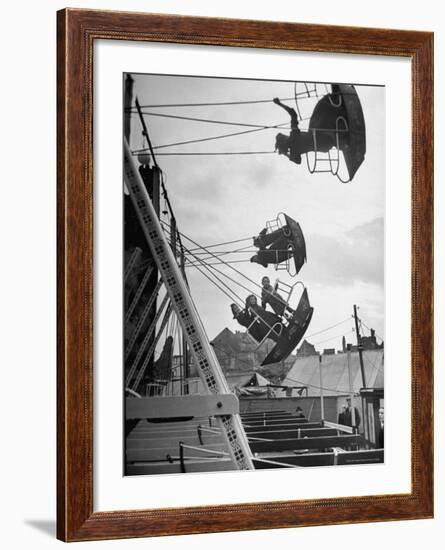 Carnival, Showing One of the Rides-Walter Sanders-Framed Photographic Print