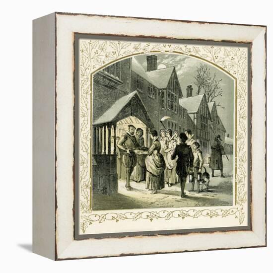 'Carol for a wassail bowl' - illustration by Birket Foster-Myles Birket Foster-Framed Premier Image Canvas