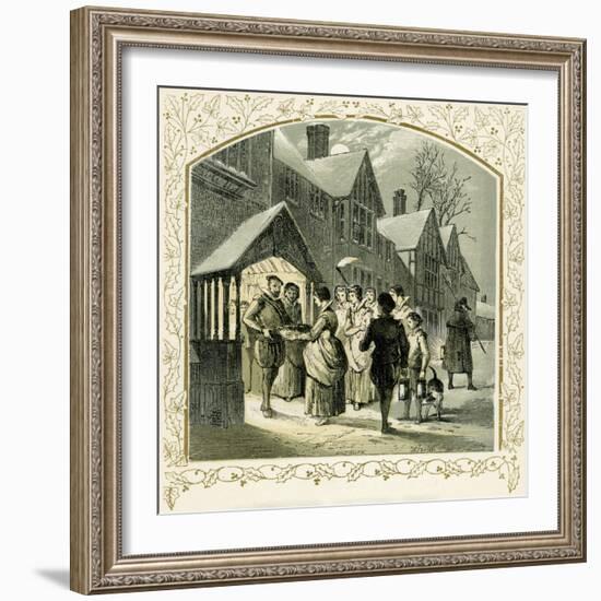 'Carol for a wassail bowl' - illustration by Birket Foster-Myles Birket Foster-Framed Giclee Print