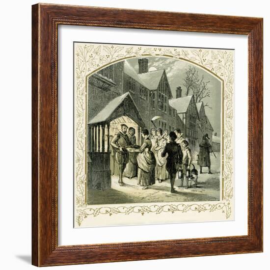 'Carol for a wassail bowl' - illustration by Birket Foster-Myles Birket Foster-Framed Giclee Print