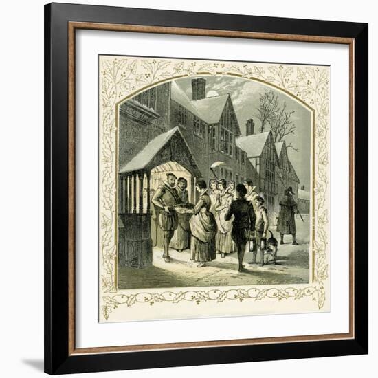 'Carol for a wassail bowl' - illustration by Birket Foster-Myles Birket Foster-Framed Giclee Print