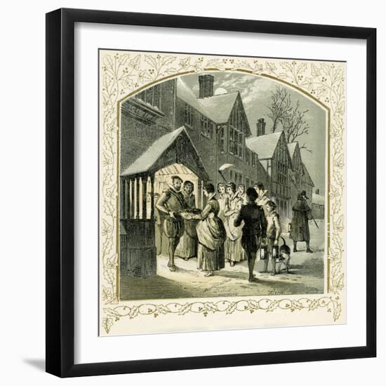 'Carol for a wassail bowl' - illustration by Birket Foster-Myles Birket Foster-Framed Giclee Print