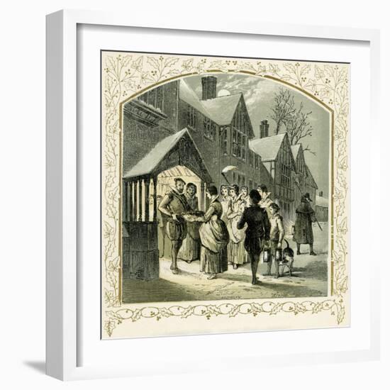 'Carol for a wassail bowl' - illustration by Birket Foster-Myles Birket Foster-Framed Giclee Print