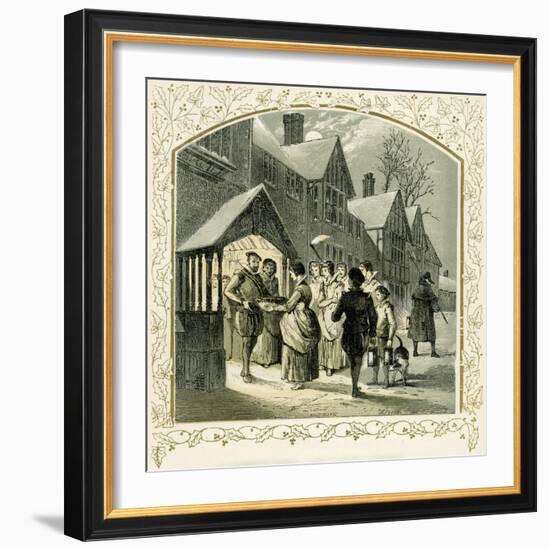 'Carol for a wassail bowl' - illustration by Birket Foster-Myles Birket Foster-Framed Giclee Print