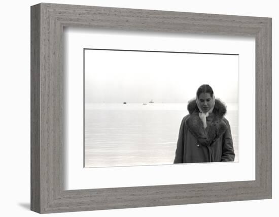 Carol Hall at Seattle's Fisherman's Wharf on a Misty Morning, Puget Sound, Seattle, Washington-Allan Grant-Framed Photographic Print