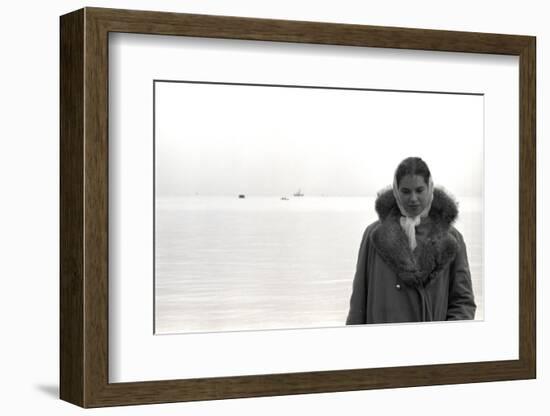 Carol Hall at Seattle's Fisherman's Wharf on a Misty Morning, Puget Sound, Seattle, Washington-Allan Grant-Framed Photographic Print