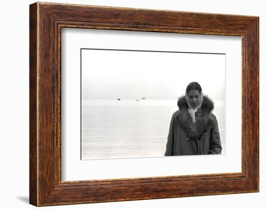 Carol Hall at Seattle's Fisherman's Wharf on a Misty Morning, Puget Sound, Seattle, Washington-Allan Grant-Framed Photographic Print