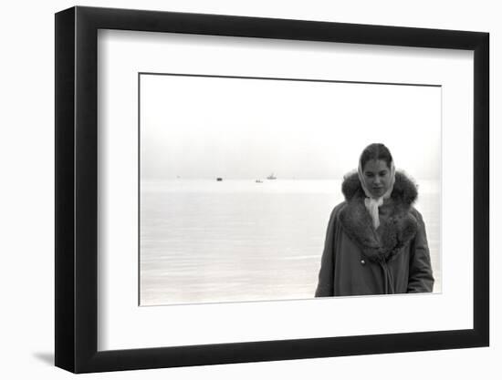 Carol Hall at Seattle's Fisherman's Wharf on a Misty Morning, Puget Sound, Seattle, Washington-Allan Grant-Framed Photographic Print