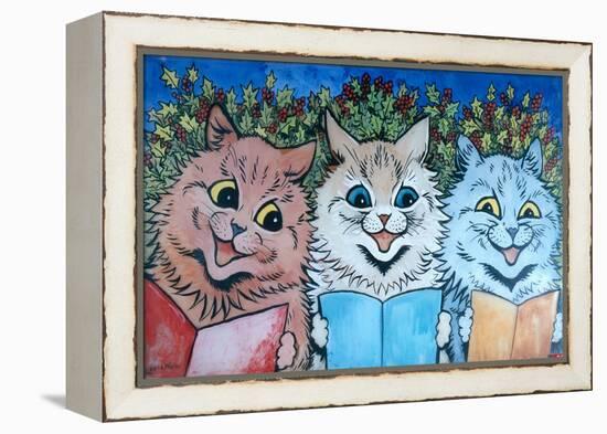 Carol Singing Cats, C.1930-Louis Wain-Framed Premier Image Canvas