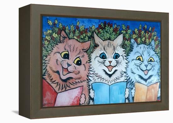 Carol Singing Cats, C.1930-Louis Wain-Framed Premier Image Canvas