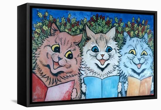 Carol Singing Cats, C.1930-Louis Wain-Framed Premier Image Canvas