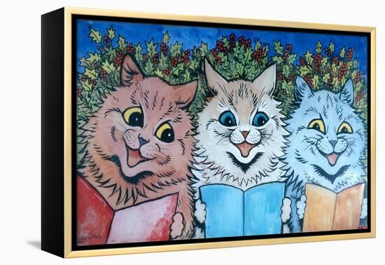 Carol Singing Cats, C.1930-Louis Wain-Framed Premier Image Canvas