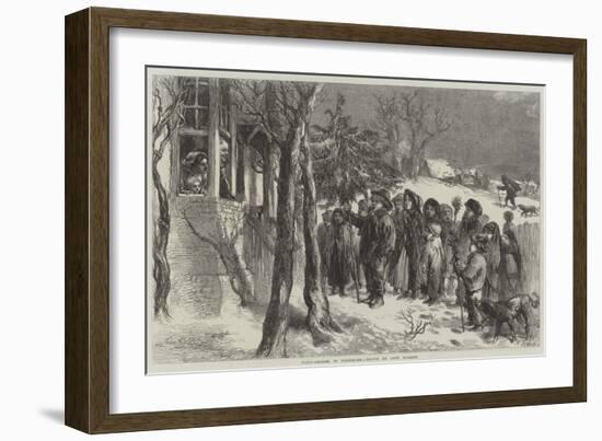 Carol-Singing in Yorkshire-Sir John Gilbert-Framed Giclee Print