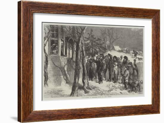 Carol-Singing in Yorkshire-Sir John Gilbert-Framed Giclee Print