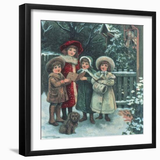 Carol Singing-null-Framed Giclee Print