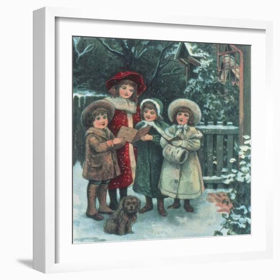 Carol Singing-null-Framed Giclee Print