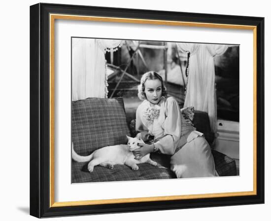 CAROLE LOMBARD (b/w photo)-null-Framed Photo