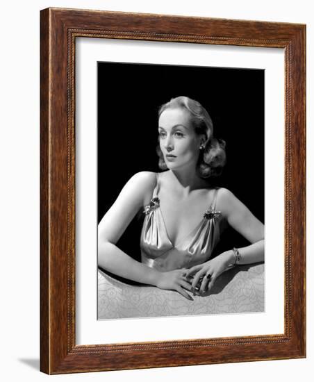 Carole Lombard in Publicity for Vigil in the Night, 1940-null-Framed Photo