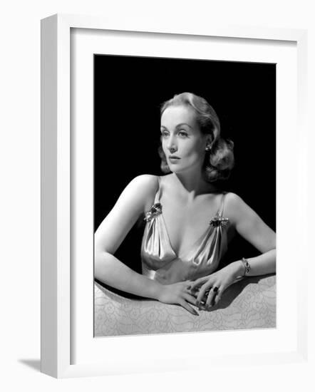 Carole Lombard in Publicity for Vigil in the Night, 1940-null-Framed Photo