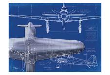 Airplane Blueprint 1-Carole Stevens-Art Print