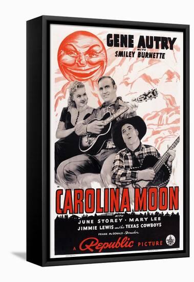 Carolina Moon, from Left: June Storey, Gene Autry, Smiley Burnette, 1940-null-Framed Stretched Canvas