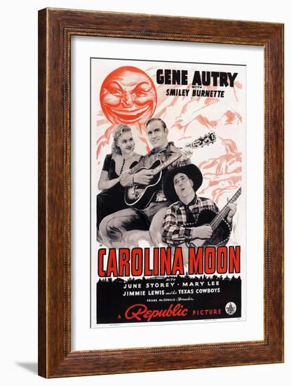 Carolina Moon, from Left: June Storey, Gene Autry, Smiley Burnette, 1940-null-Framed Art Print