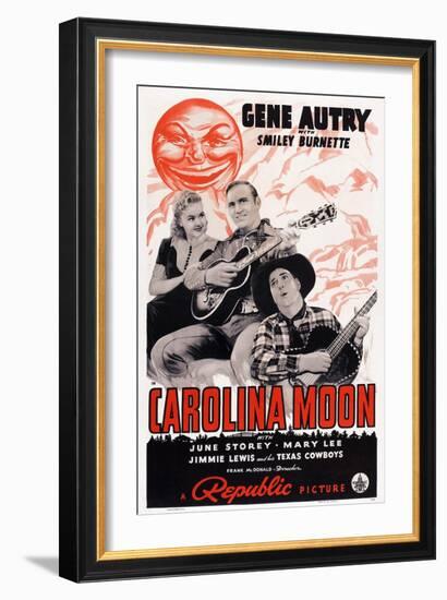 Carolina Moon, from Left: June Storey, Gene Autry, Smiley Burnette, 1940-null-Framed Art Print