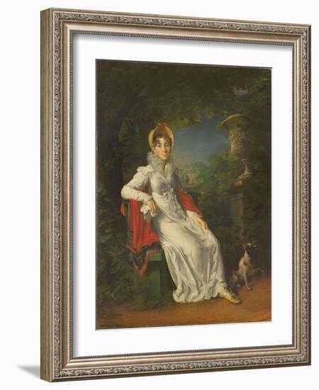 Caroline Bonaparte (1782-183), Queen of Naples and Sicily, in the Bois De Boulogne, 1820-1830-François Pascal Simon Gérard-Framed Giclee Print