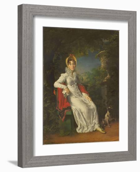 Caroline Bonaparte (1782-183), Queen of Naples and Sicily, in the Bois De Boulogne, 1820-1830-François Pascal Simon Gérard-Framed Giclee Print