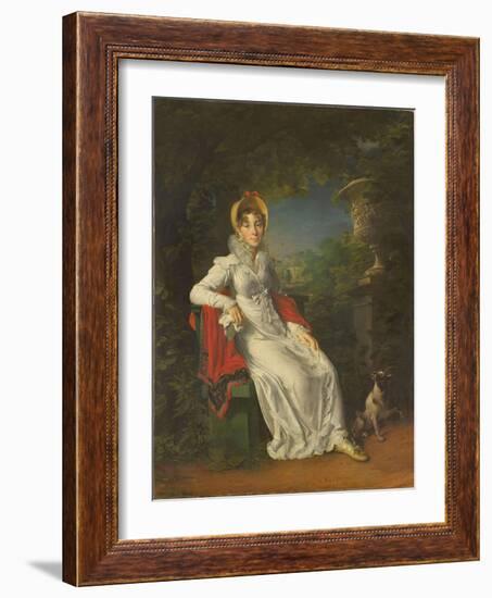 Caroline Bonaparte (1782-183), Queen of Naples and Sicily, in the Bois De Boulogne, 1820-1830-François Pascal Simon Gérard-Framed Giclee Print