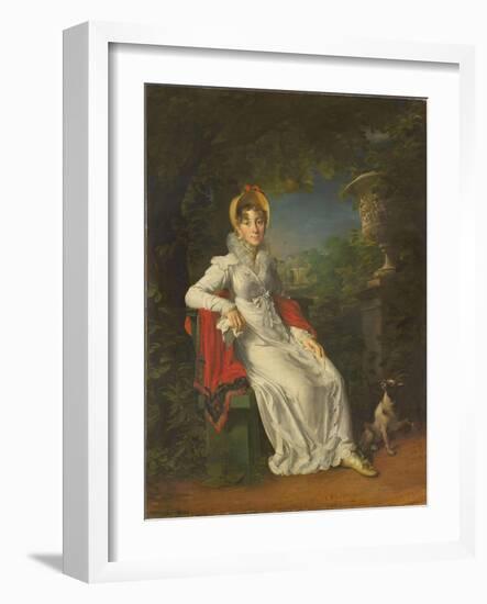 Caroline Bonaparte (1782-183), Queen of Naples and Sicily, in the Bois De Boulogne, 1820-1830-François Pascal Simon Gérard-Framed Giclee Print