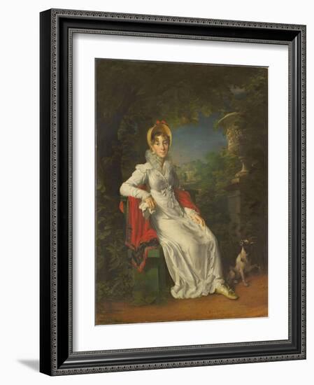 Caroline Bonaparte (1782-183), Queen of Naples and Sicily, in the Bois De Boulogne, 1820-1830-François Pascal Simon Gérard-Framed Giclee Print