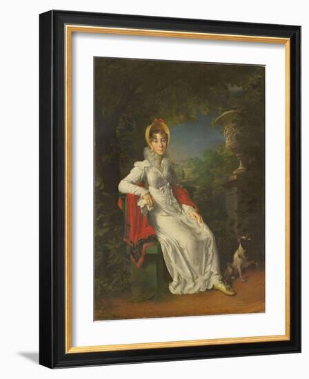 Caroline Bonaparte (1782-183), Queen of Naples and Sicily, in the Bois De Boulogne, 1820-1830-François Pascal Simon Gérard-Framed Giclee Print