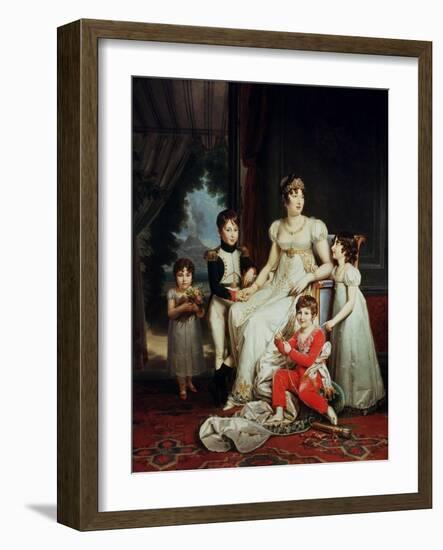 Caroline Bonaparte and Her Children-Francois Gerard-Framed Giclee Print