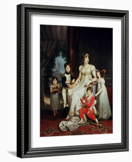 Caroline Bonaparte and Her Children-Francois Gerard-Framed Giclee Print