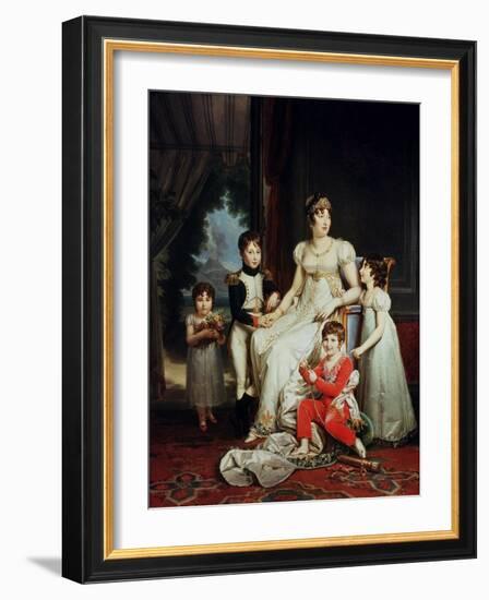Caroline Bonaparte and Her Children-Francois Gerard-Framed Giclee Print