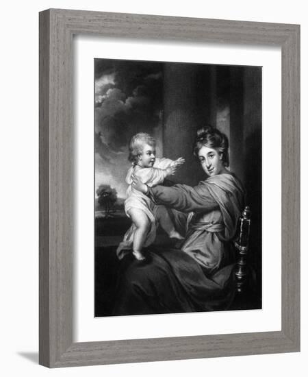 Caroline D. Marlborough-Sir Joshua Reynolds-Framed Art Print